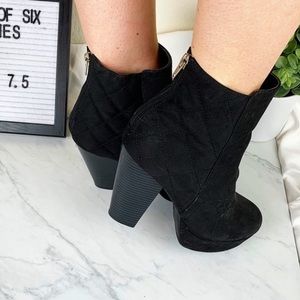 Madden Girl black heeled booties